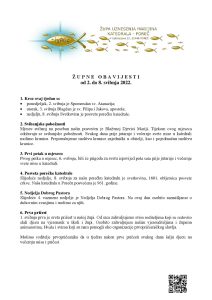 Župne obavijesti 1. – 8.5.2022.