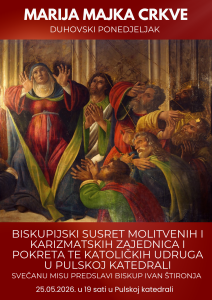 Marija Majka Crkve – Duhovski ponedjeljak (25.05.2026.)