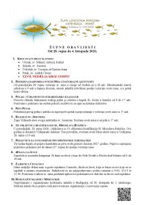 Župne obavijesti 28. 9. – 4. 10. 2026.