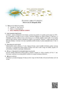 Župne obavijesti 19. – 25. 10. 2026.